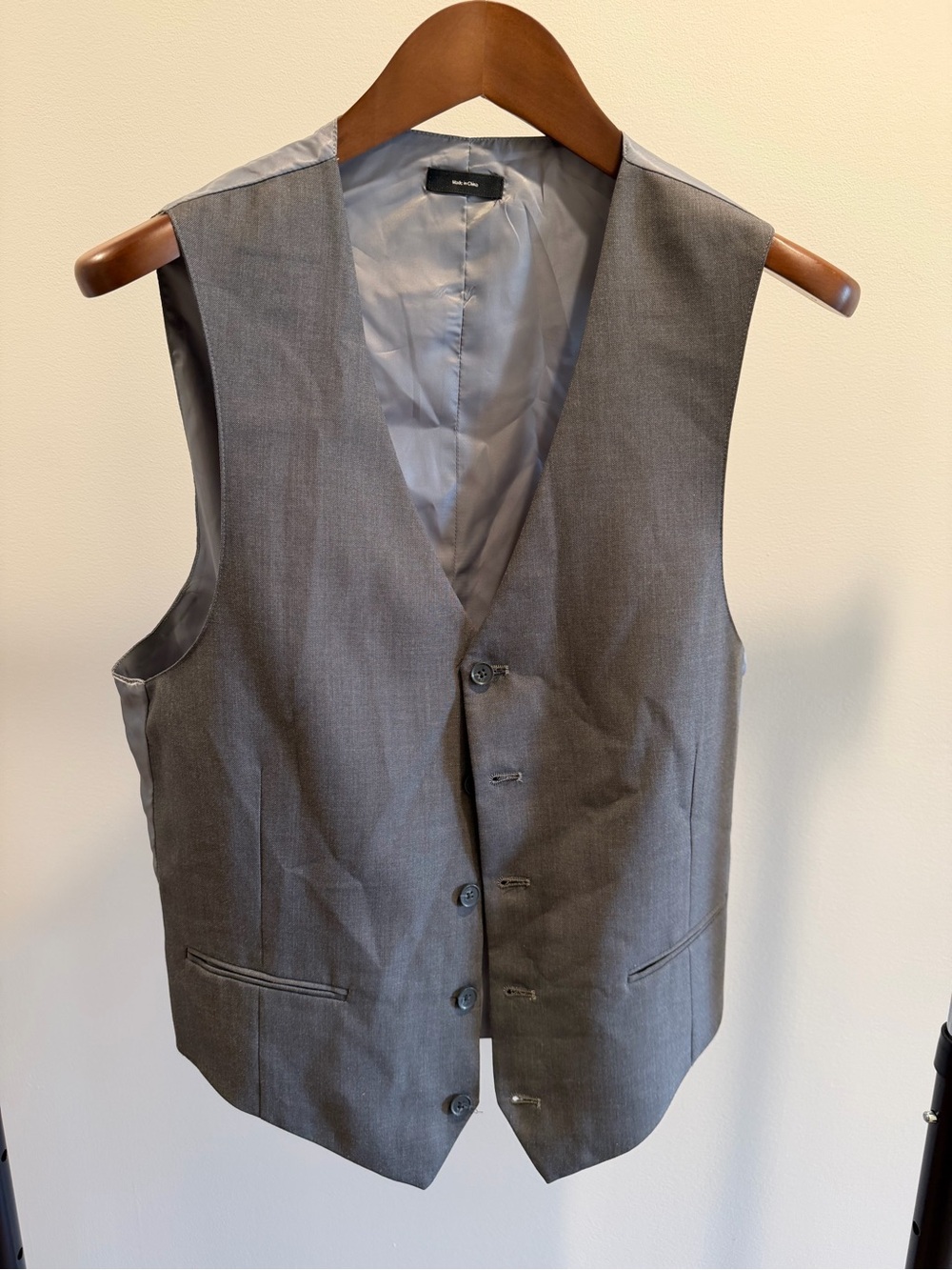 jf j.ferrar Men's Gray Tailored Dress Vest